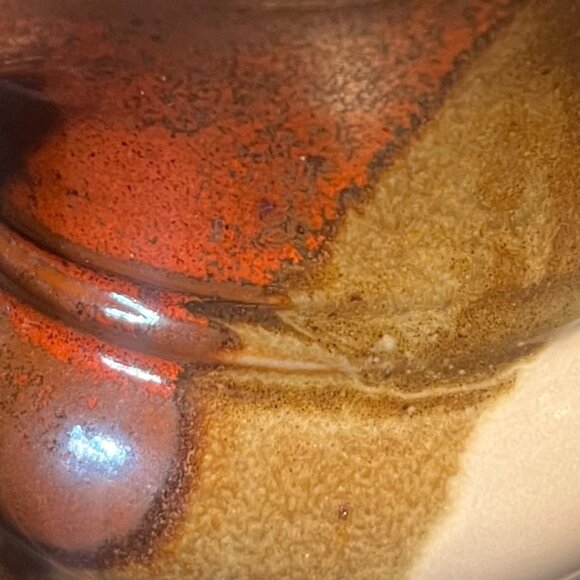 Handcrafted Hand-Thrown Artist Signed Studio Pottery Mug Earthy Metallic Glaze - Picture 14 of 16